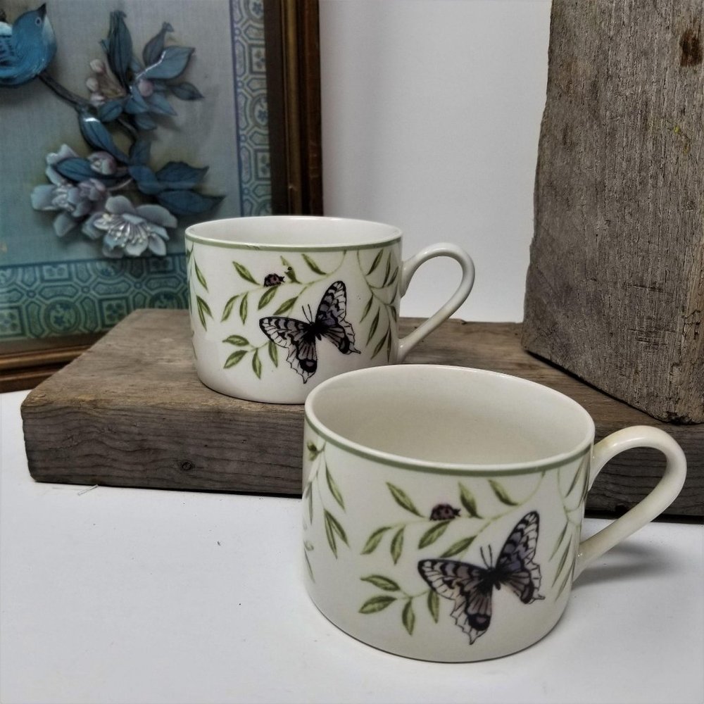 2 Cups Farberware Arbor Life Set Coffee Cups Butte